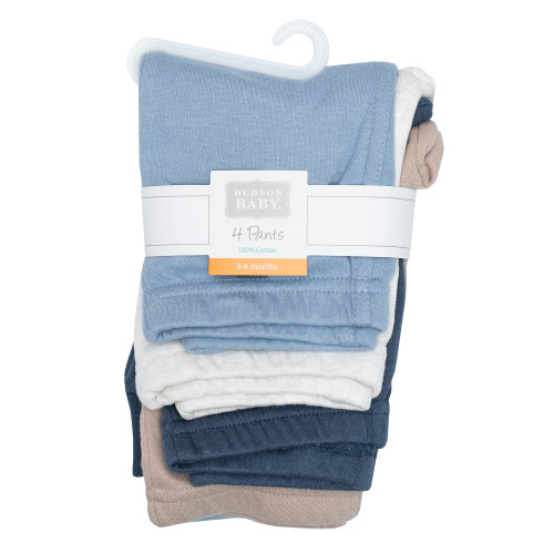 Hudson Baby Cotton Pants and Leggings, Blue Taupe
