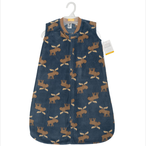 Hudson Baby Plush Sleeping Bag, Sack, Blanket, Blue Moose