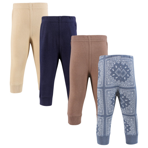 Hudson Baby Cotton Pants and Leggings, Blue Bandana