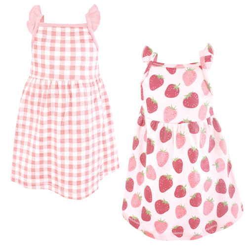 Hudson Baby Cotton Dresses, Strawberry Love 1