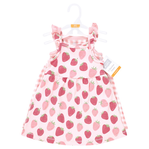 Hudson Baby Cotton Dresses, Strawberry Love 1