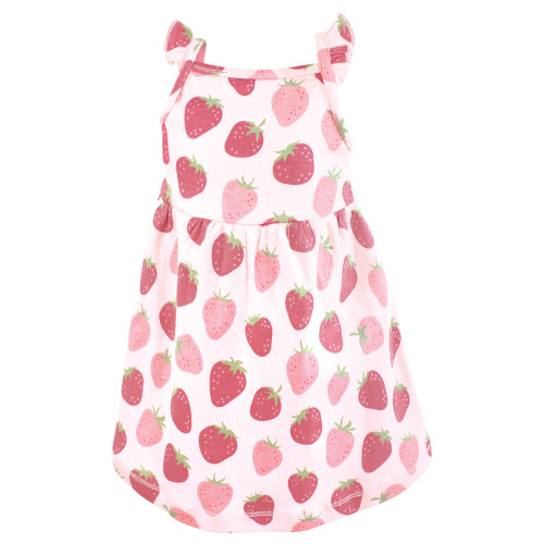 Hudson Baby Cotton Dresses, Strawberry Love 1