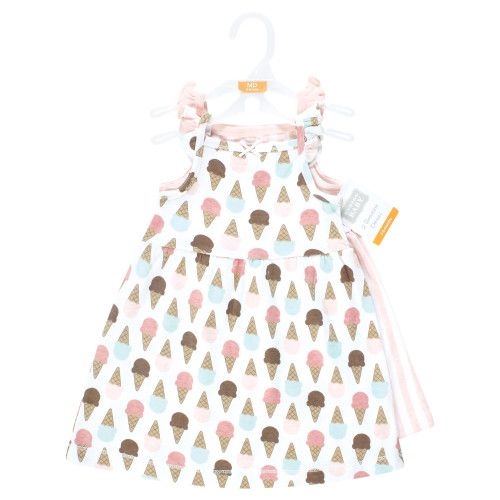 Hudson Baby Cotton Dresses, Melt My Heart Ice Cream