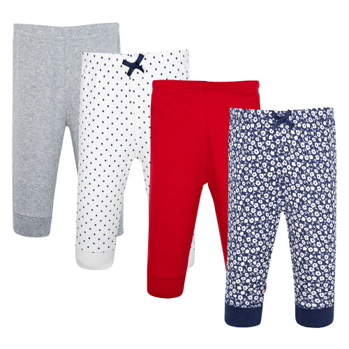 Hudson Baby Cotton Pants and Leggings, Navy Ditsy Floral
