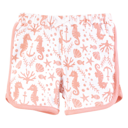 Hudson Baby Shorts Bottoms 4-Pack, Sea Shells