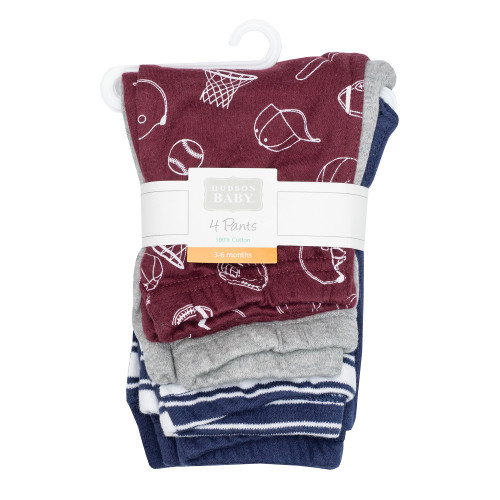 Hudson Baby Cotton Pants and Leggings, Varsity Sports Stripe