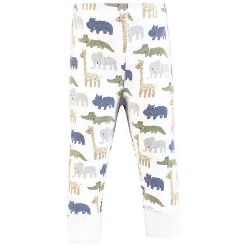 Hudson Baby Cotton Pants and Leggings, Wild Leaf Safari