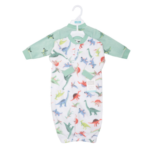 Hudson Baby Fleece Gowns, Cheerful Dino Friends