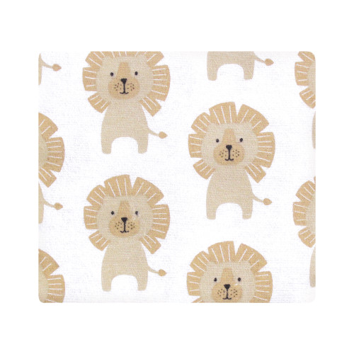 Hudson Baby Cotton Flannel Receiving Blankets, Modern Lion