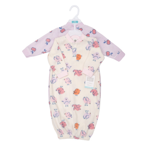 Hudson Baby Fleece Gowns, Baby Bird