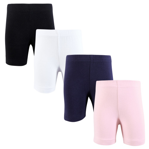 Hudson Baby Shorts Bottoms 4-Pack, Navy Lt.Pink