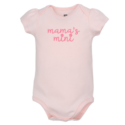 Hudson Baby Cotton Bodysuits 5-Pack, Cheerful Floral Mini