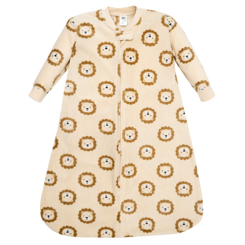 Hudson Baby Long-Sleeve Fleece Sleeping Bag, Tan Brave Lion