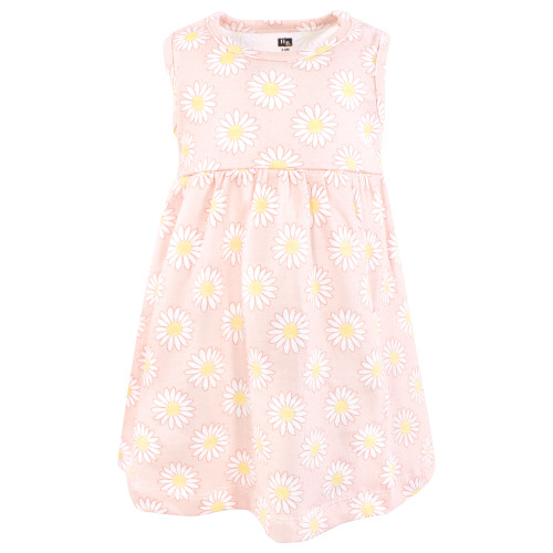 Hudson Baby Cotton Dress and Cardigan Set, Pink Daisy