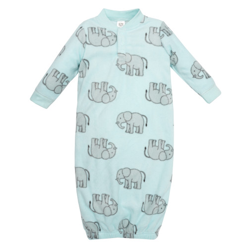 Hudson Baby Fleece Gowns, Cute Safari