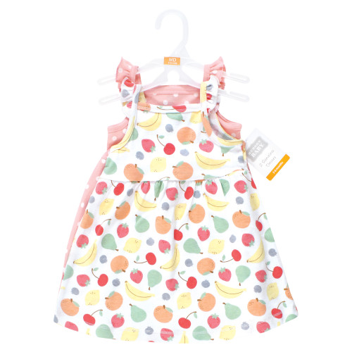 Hudson Baby Cotton Dresses, Cutie Fruit