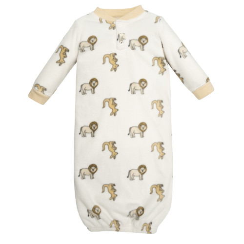 Hudson Baby Fleece Gowns, Kangaroo Neutral