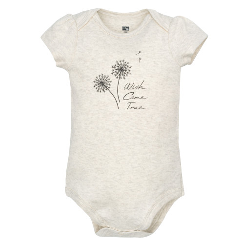 Hudson Baby Cotton Bodysuits 5-Pack, Dandelion Wish