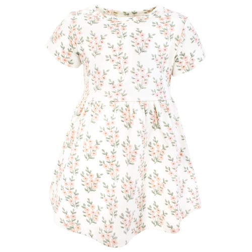 Hudson Baby Cotton Dresses, Pink Sage Florals