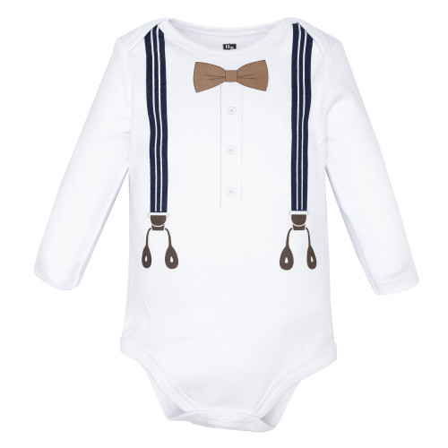 Hudson Baby Cotton Long-Sleeve Bodysuits 5-Pack, Handsome Like Daddy