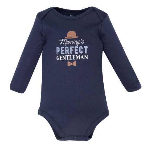 Hudson Baby Cotton Long-Sleeve Bodysuits 5-Pack, Handsome Like Daddy