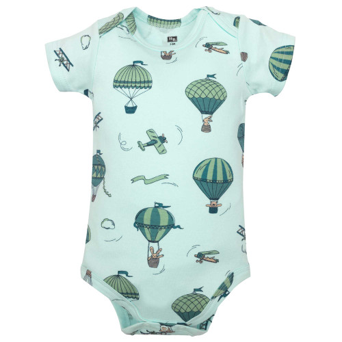 Hudson Baby Cotton Layette Set, Teal Hot Air Balloon