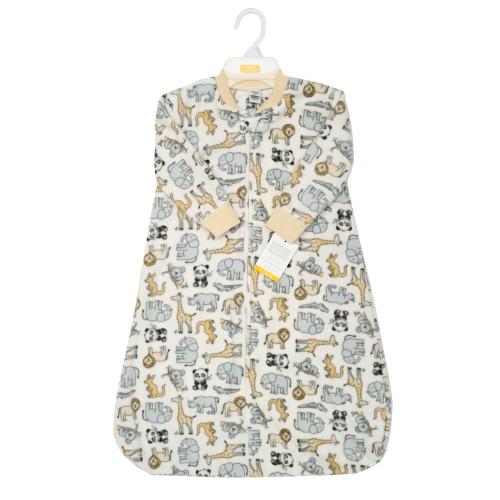 Hudson Baby Long-Sleeve Fleece Sleeping Bag, Kangaroo Neutral