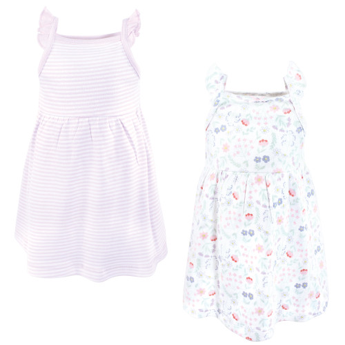 Hudson Baby Cotton Dresses, Lilac Garden