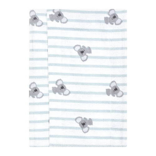 Hudson Baby Cotton Flannel Burp Cloths, Koala Stripe 4-Pack