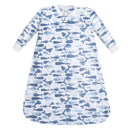 Hudson Baby Long-Sleeve Fleece Sleeping Bag, Cute Whales