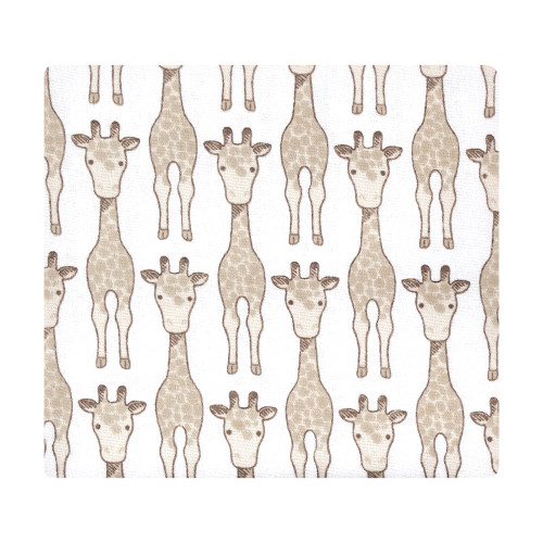 Hudson Baby Cotton Flannel Receiving Blankets Bundle, Giraffe 7-Pack