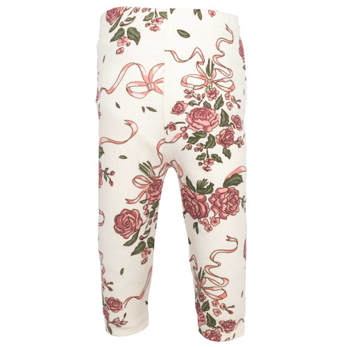 Hudson Baby Cotton Bodysuit, Pant and Shoe Set, Floral Bow