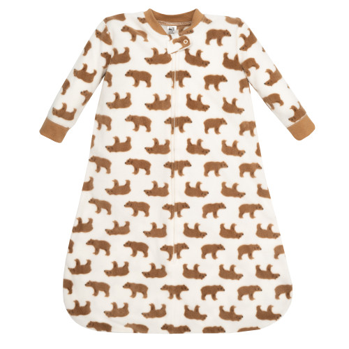 Hudson Baby Long-Sleeve Fleece Sleeping Bag, Brown Bear