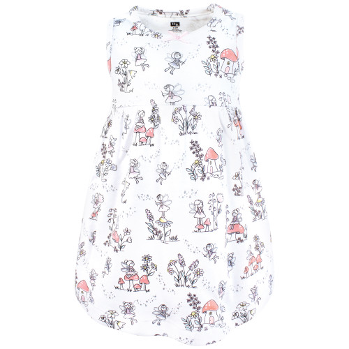 Hudson Baby Cotton Dress and Cardigan Set, Garden Fairies