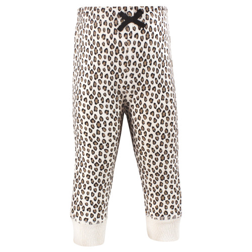 Hudson Baby Cotton Pants and Leggings, Leopard Bows