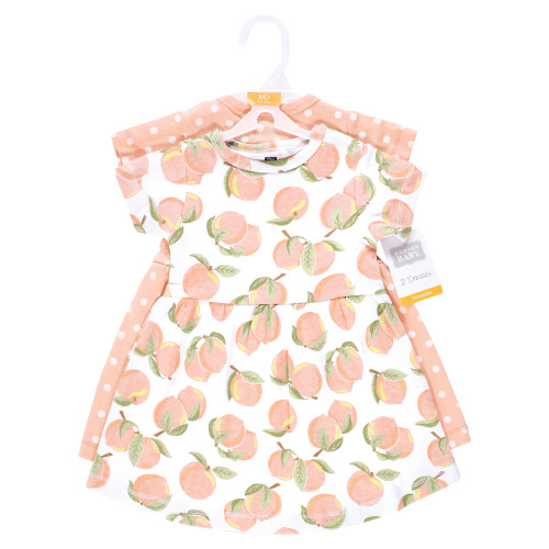 Hudson Baby Cotton Dresses, Sweet Peach