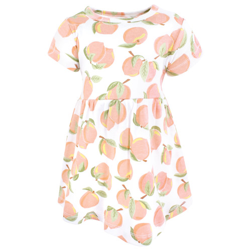 Hudson Baby Cotton Dresses, Sweet Peach