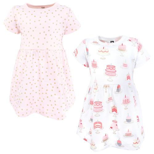 Hudson Baby Cotton Dresses, Birthday Cake