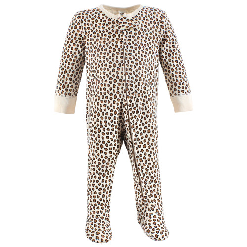 Hudson Baby Cotton Sleep and Play, Cinnamon Hearts