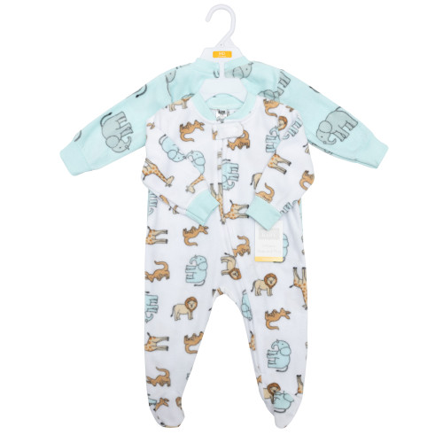 Hudson Baby Fleece Sleep and Play, Cute Safari