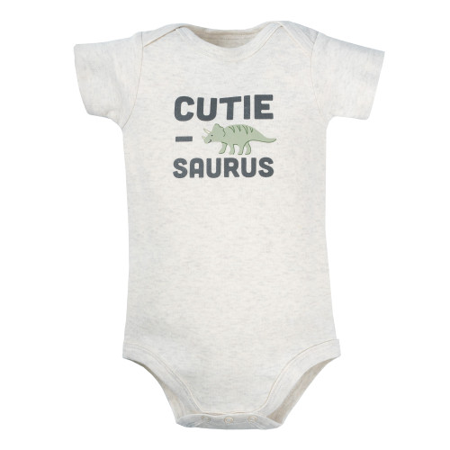 Hudson Baby Cotton Bodysuits 3-Pack, Mamas Boy Dino