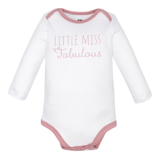 Hudson Baby Cotton Long-Sleeve Bodysuits 3-Pack, Sweetheart Teddy