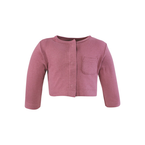 Hudson Baby Cotton Dress and Cardigan Set, Plum Wildflower