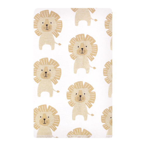 Hudson Baby Cotton Flannel Burp Cloths, Modern Lion 2