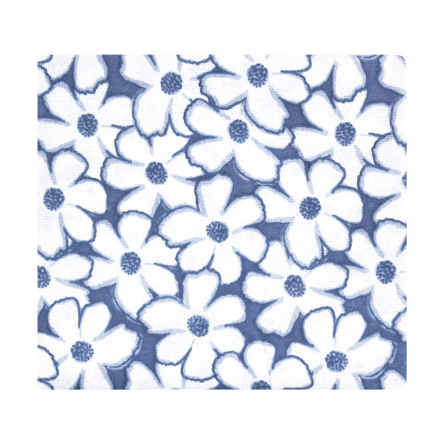 Hudson Baby Cotton Flannel Receiving Blankets, Blue Cosmos