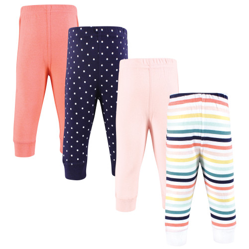 Hudson Baby Cotton Pants and Leggings, Sunset Stripe