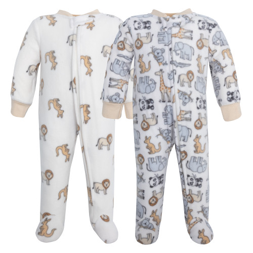 Hudson Baby Fleece Sleep and Play, Kangaroo Neutral