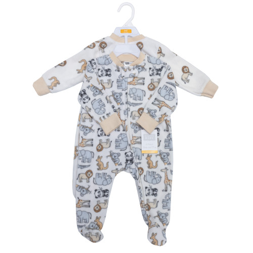 Hudson Baby Fleece Sleep and Play, Kangaroo Neutral
