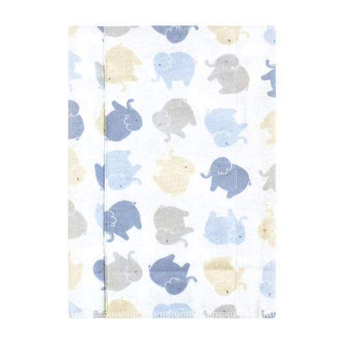 Hudson Baby Cotton Flannel Burp Cloths, Multi Color Boy Elephant