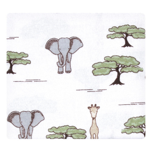 Hudson Baby Cotton Flannel Receiving Blankets, Wild Safari Adventures 4-Pack